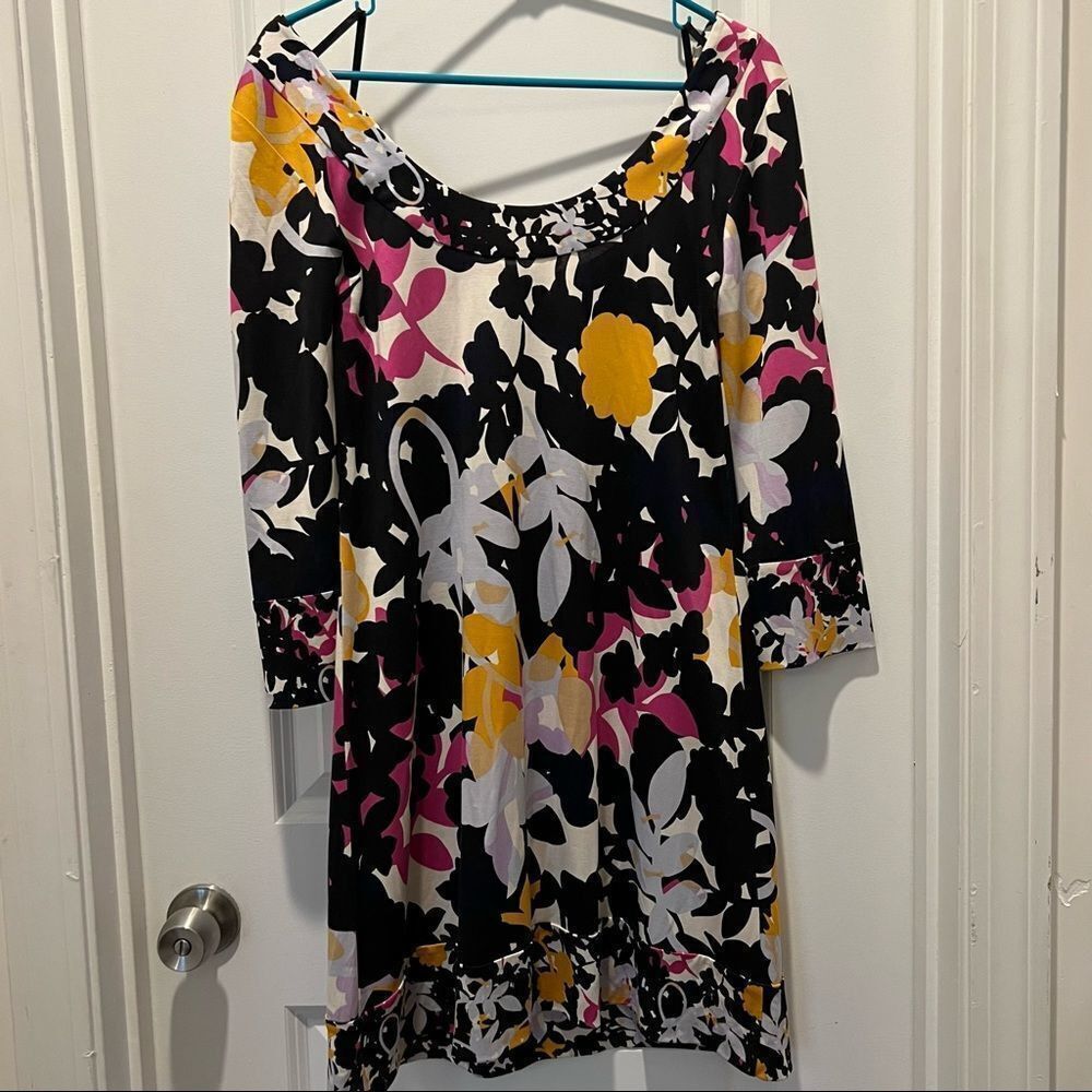 Diane Von Furstenberg 100% Silk Floral Dress size 10 - Picture 5 of 7